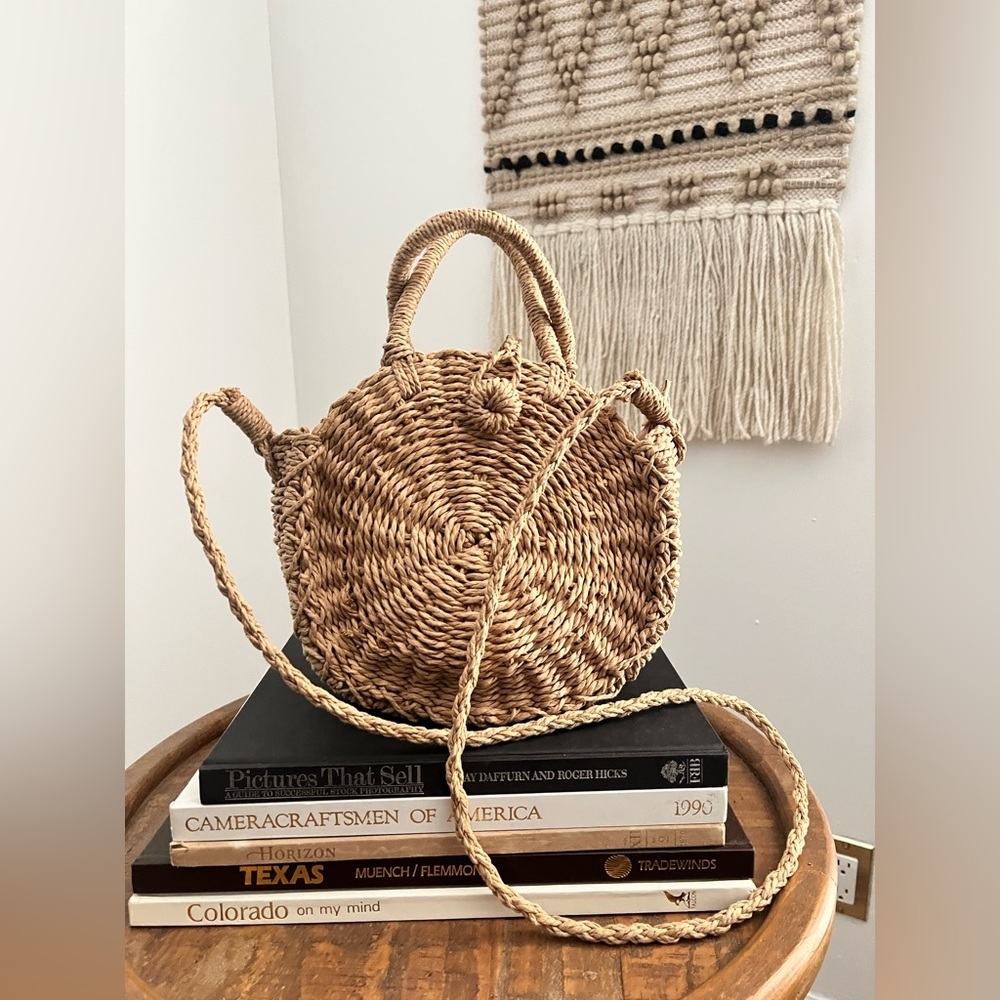 Natural Woven Straw Handbag by Crossi Spring Summer Festival season